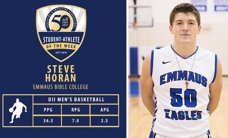Steve Horan: NCCAA DII Men's Basketball Student Athlete of the Week