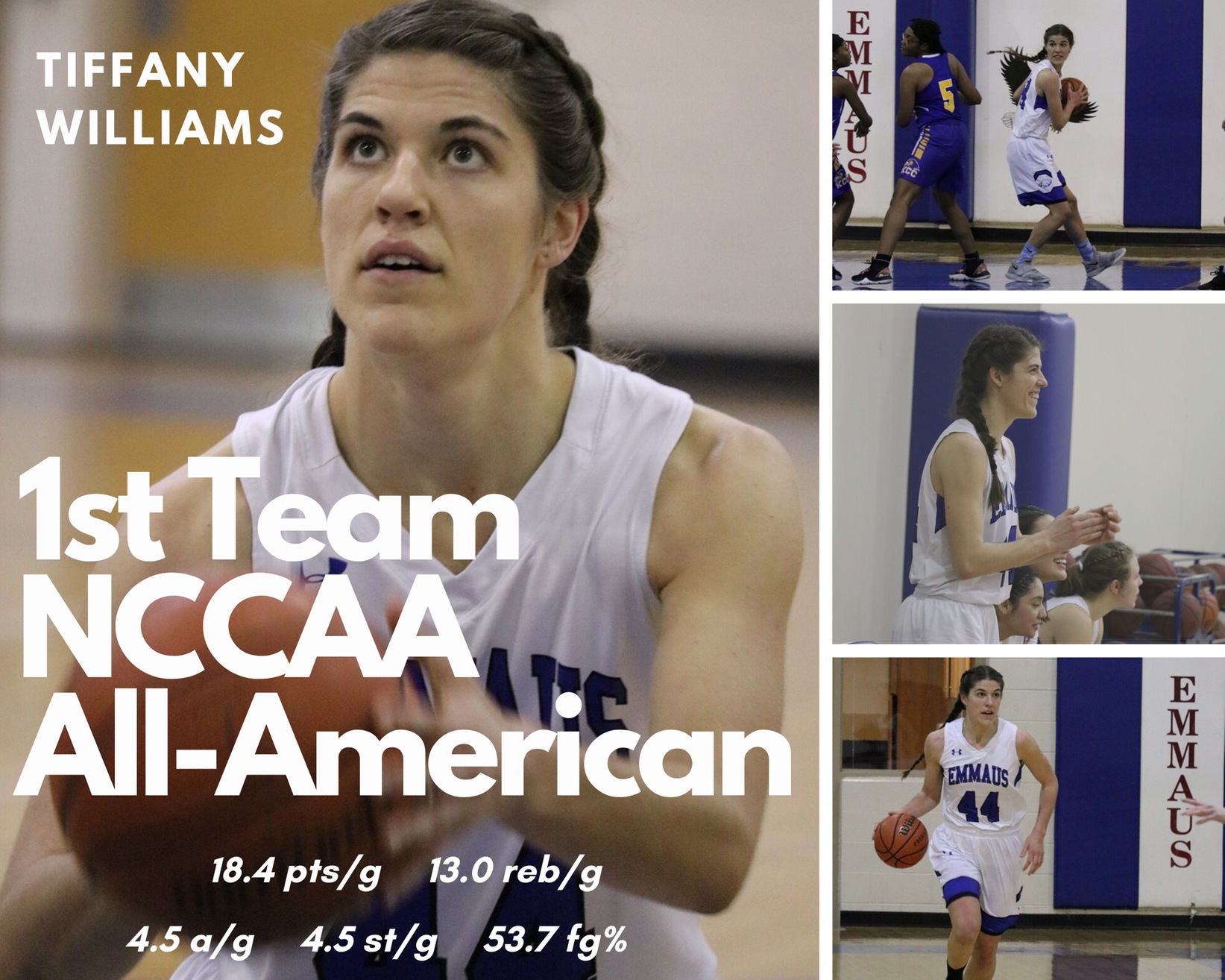 Williams Caps Career With NCCAA 1ST Team All-American Selection