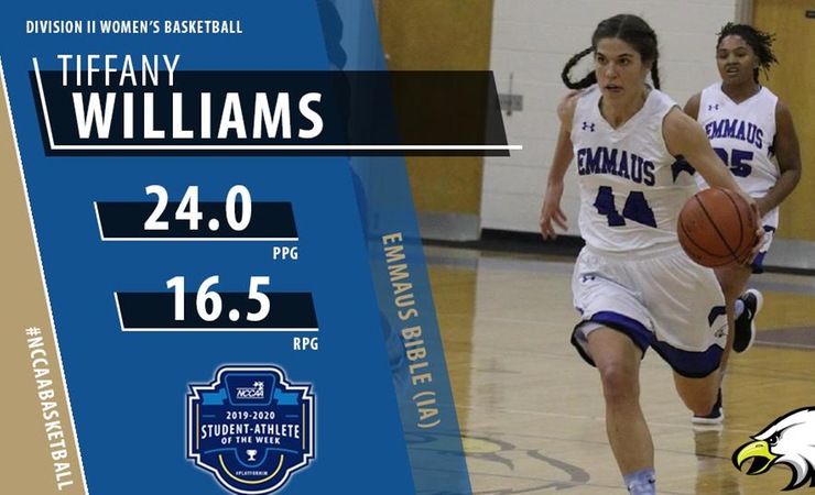 Williams Named NCCAA Student-Athlete of The Week